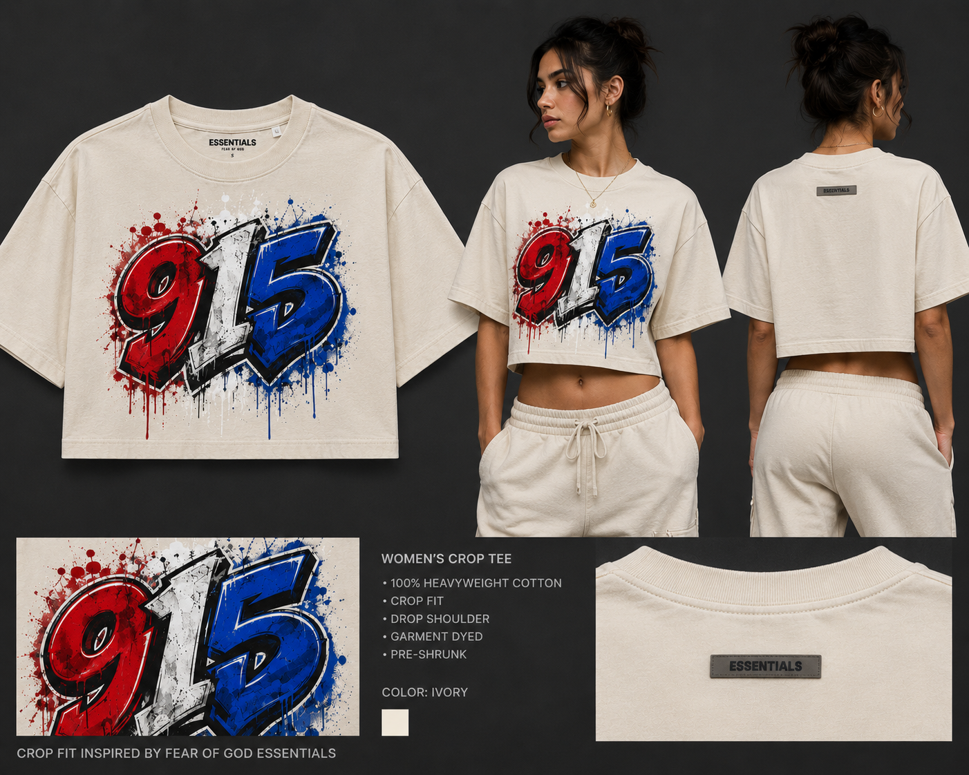 915 Graffiti Crop Top